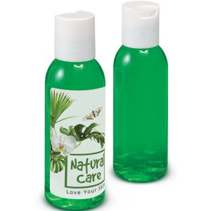 custom printed 60ml bottle of Aloe Vera gel with white lid