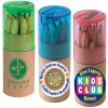 Coloured Pencils Cardboard Tube (with sharpener lid)