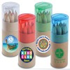 Coloured Pencils Cardboard Tube (with sharpener lid)