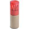 Coloured Pencils Cardboard Tube (with sharpener lid)