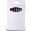 Assorted Colour Crayons In White Cardboard Box